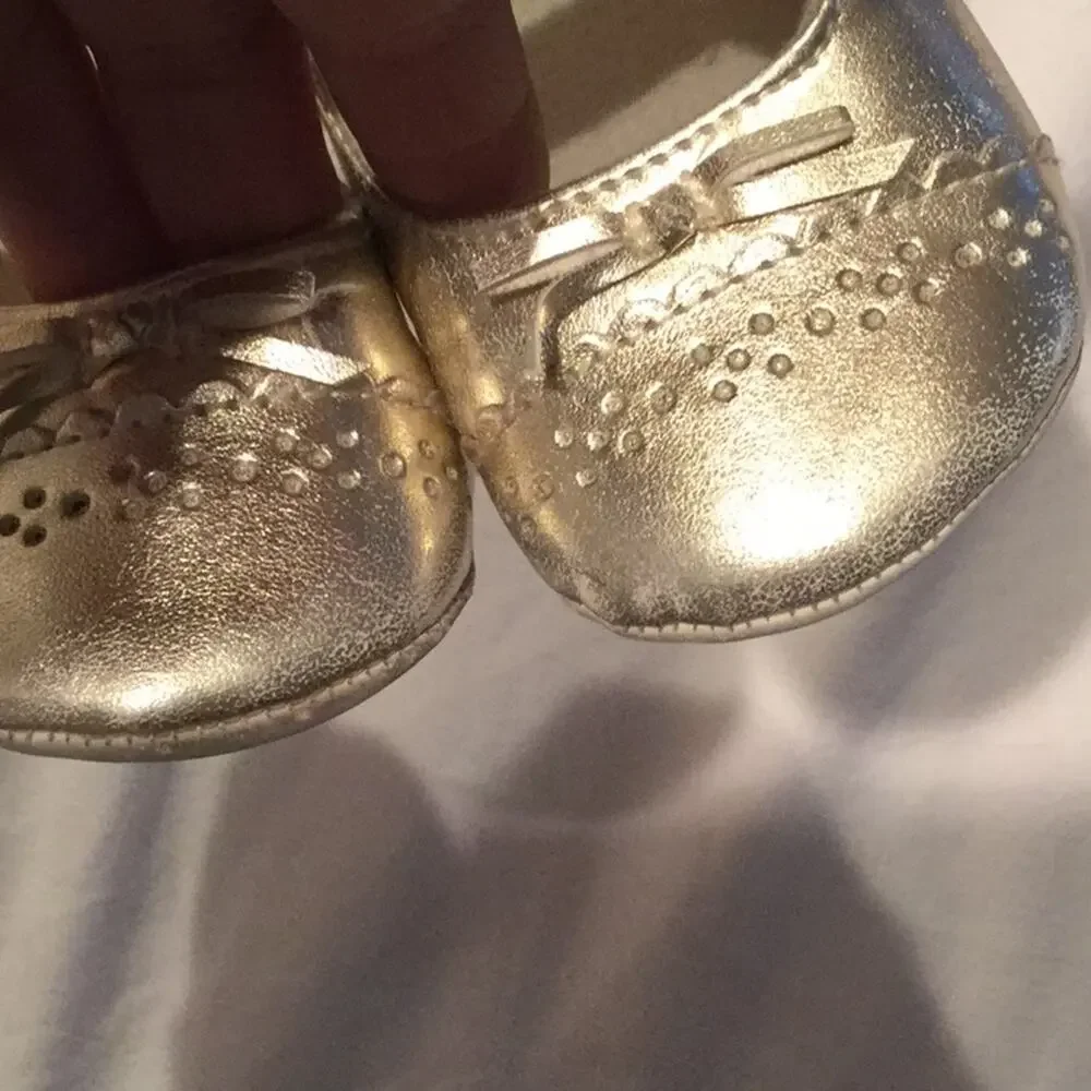 Gold baby sz3 maryjanes worn once